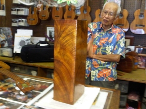 Fred Kamaka Sr. gives a free tour at the Kamaka 'ukulele factory in Honolulu.
